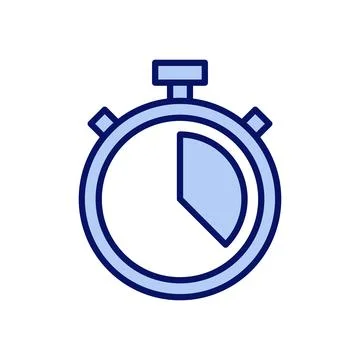 Stopwatch icon vector. Timer sign and symbol. Countdown icon. Period of time Illustrazione stock