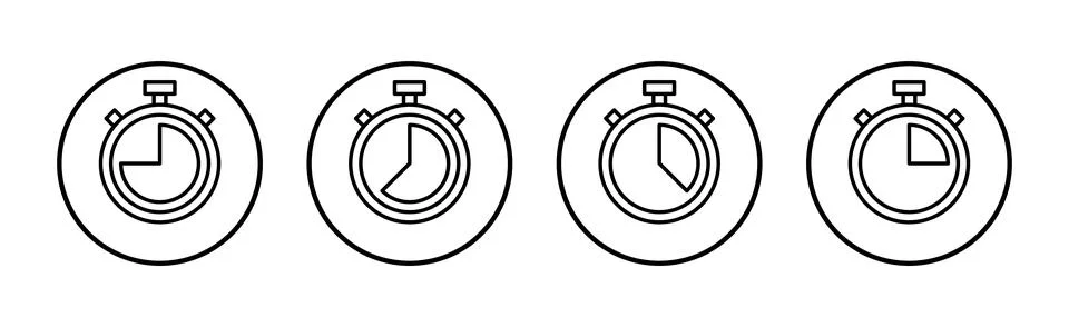 Stopwatch icon vector. Timer sign and symbol. Countdown icon. Period of time イラスト素材