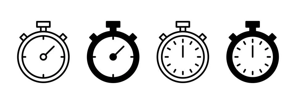 Stopwatch icon vector. Timer sign and symbol. Countdown icon. Period of time Illustrazione stock