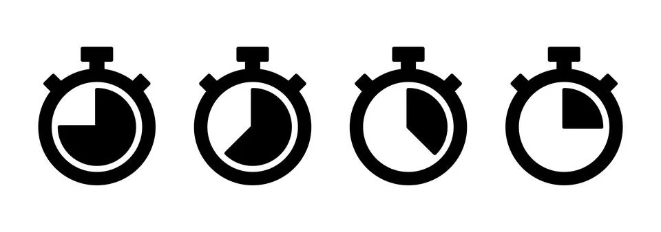 Stopwatch icon vector. Timer sign and symbol. Countdown icon. Period of time Stock Illustration
