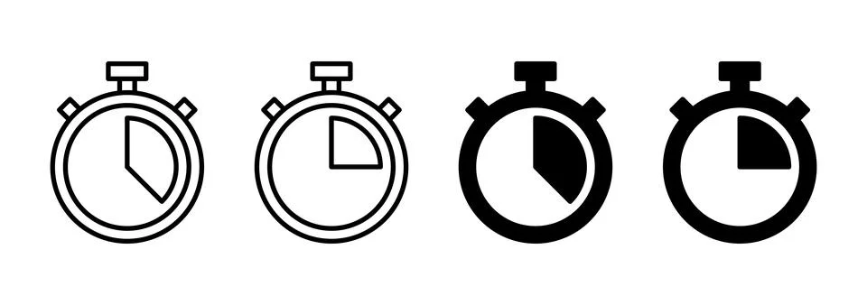 Stopwatch icon vector. Timer sign and symbol. Countdown icon. Period of time Stockillustratie