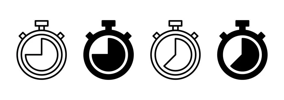 Stopwatch icon vector. Timer sign and symbol. Countdown icon. Period of time Stock-Illustration