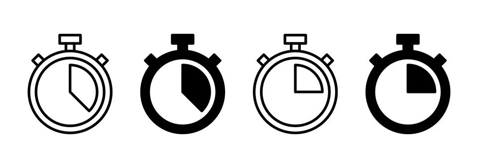 Stopwatch icon vector. Timer sign and symbol. Countdown icon. Period of time 스톡 일러스트