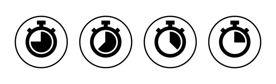 Stopwatch icon vector. Timer sign and symbol. Countdown icon. Period of time 스톡 일러스트