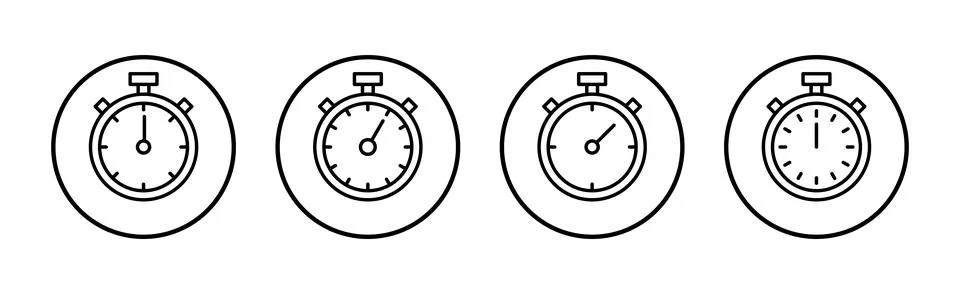 Stopwatch icon vector. Timer sign and symbol. Countdown icon. Period of time イラスト素材