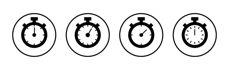 Stopwatch icon vector. Timer sign and symbol. Countdown icon. Period of time Stock-Illustration