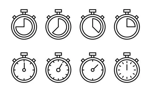 Stopwatch icon vector. Timer sign and symbol. Countdown icon. Period of time Illustrazione stock