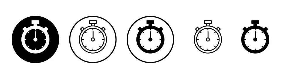 Stopwatch icon vector. Timer sign and symbol. Countdown icon. Period of time Illustrazione stock
