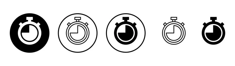 Stopwatch icon vector. Timer sign and symbol. Countdown icon. Period of time Stock Illustration
