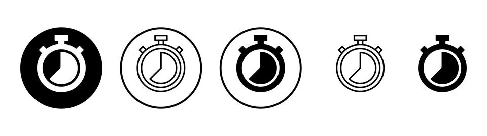 Stopwatch icon vector. Timer sign and symbol. Countdown icon. Period of time 스톡 일러스트