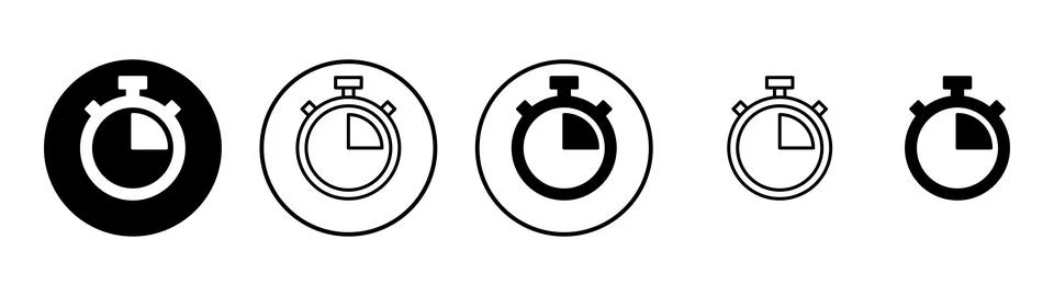 Stopwatch icon vector. Timer sign and symbol. Countdown icon. Period of time イラスト素材