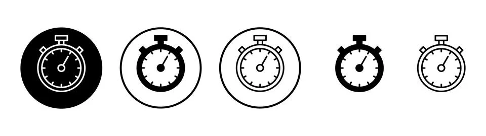 Stopwatch icon vector. Timer sign and symbol. Countdown icon. Period of time Stockillustratie