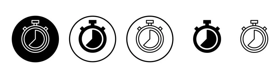Stopwatch icon vector. Timer sign and symbol. Countdown icon. Period of time Stock Illustration