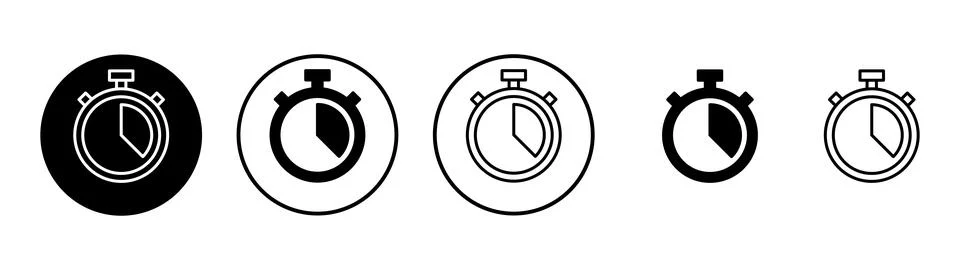 Stopwatch icon vector. Timer sign and symbol. Countdown icon. Period of time Stock Illustration