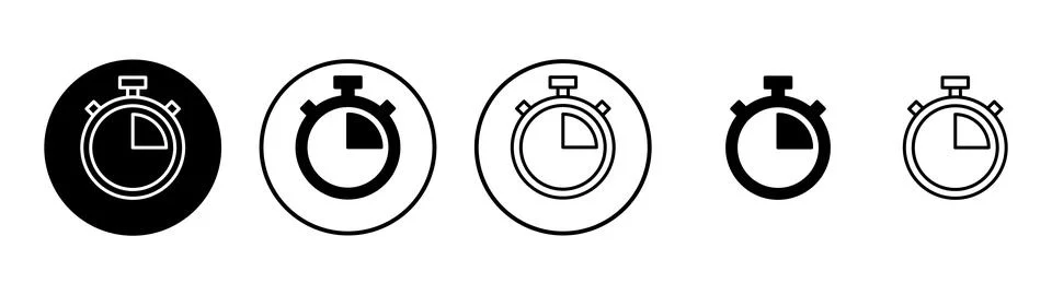 Stopwatch icon vector. Timer sign and symbol. Countdown icon. Period of time Stock Illustration