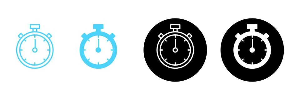 Stopwatch icon vector. Timer sign and symbol. Countdown icon. Period of time Stock Illustration