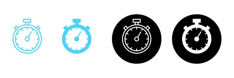Stopwatch icon vector. Timer sign and symbol. Countdown icon. Period of time Stock Illustration