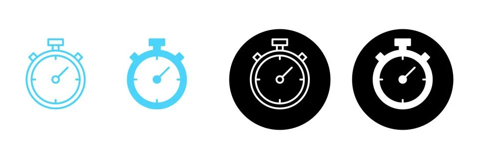 Stopwatch icon vector. Timer sign and symbol. Countdown icon. Period of time Stock Illustration
