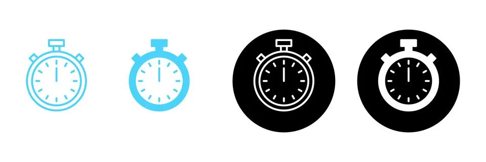 Stopwatch icon vector. Timer sign and symbol. Countdown icon. Period of time Stock Illustration