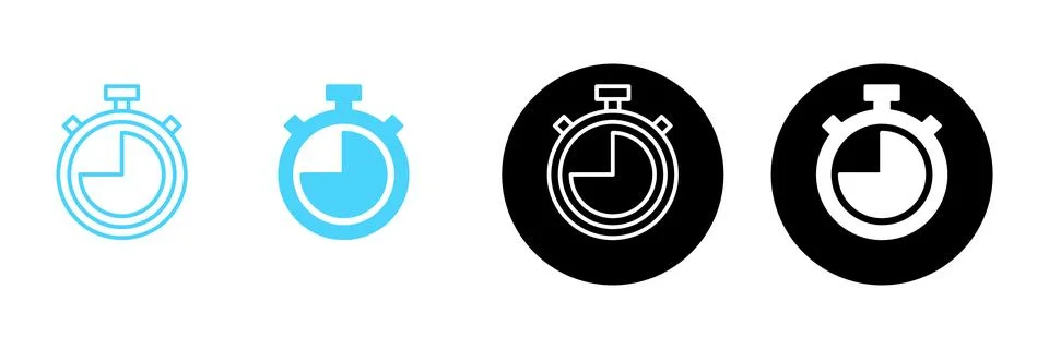 Stopwatch icon vector. Timer sign and symbol. Countdown icon. Period of time 스톡 일러스트