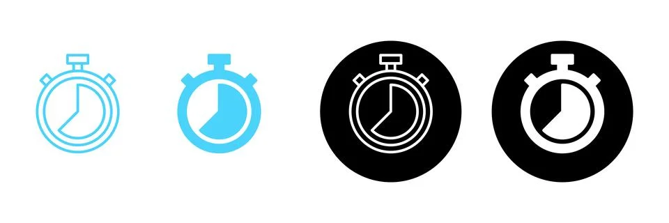 Stopwatch icon vector. Timer sign and symbol. Countdown icon. Period of time 스톡 일러스트
