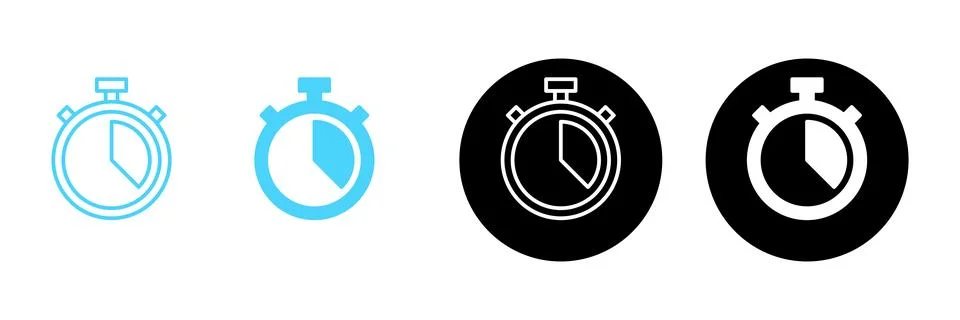 Stopwatch icon vector. Timer sign and symbol. Countdown icon. Period of time Stock Illustration