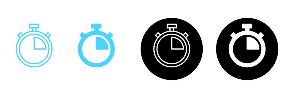 Stopwatch icon vector. Timer sign and symbol. Countdown icon. Period of time Stock Illustration