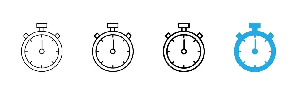 Stopwatch icon vector. Timer sign and symbol. Countdown icon. Period of time Stock Illustration