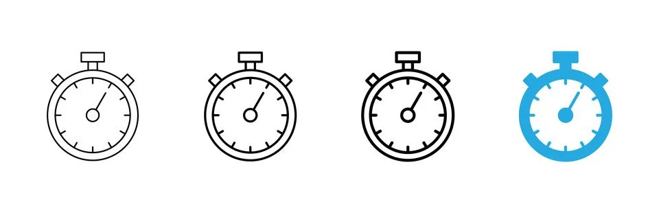 Stopwatch icon vector. Timer sign and symbol. Countdown icon. Period of time Stock Illustration