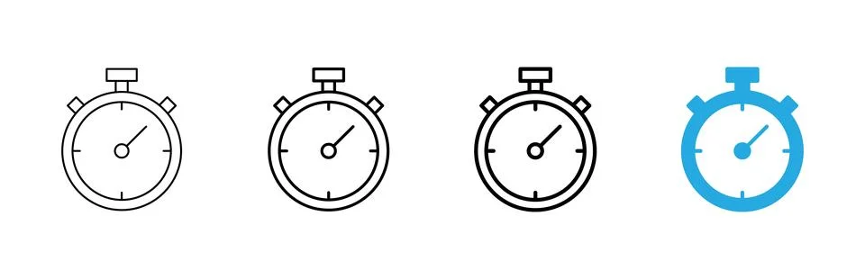 Stopwatch icon vector. Timer sign and symbol. Countdown icon. Period of time Stock Illustration
