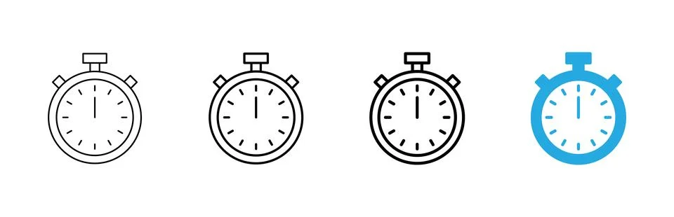 Stopwatch icon vector. Timer sign and symbol. Countdown icon. Period of time Stock Illustration