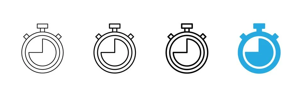 Stopwatch icon vector. Timer sign and symbol. Countdown icon. Period of time Stock Illustration