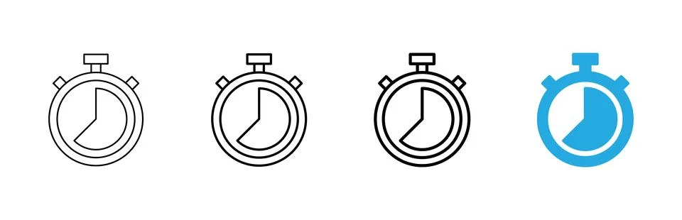Stopwatch icon vector. Timer sign and symbol. Countdown icon. Period of time Stock Illustration