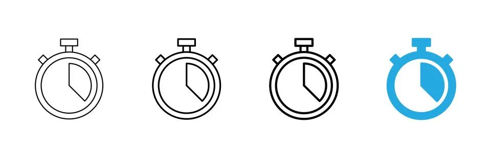 Stopwatch icon vector. Timer sign and symbol. Countdown icon. Period of time Stock Illustration