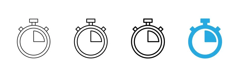 Stopwatch icon vector. Timer sign and symbol. Countdown icon. Period of time Stock Illustration
