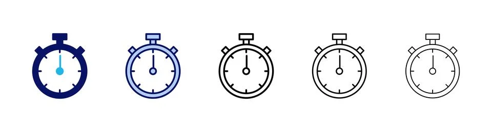 Stopwatch icon vector. Timer sign and symbol. Countdown icon. Period of time Stock Illustration