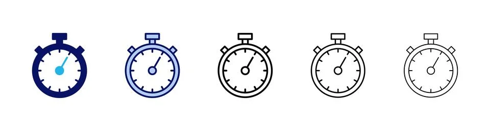 Stopwatch icon vector. Timer sign and symbol. Countdown icon. Period of time Stock Illustration