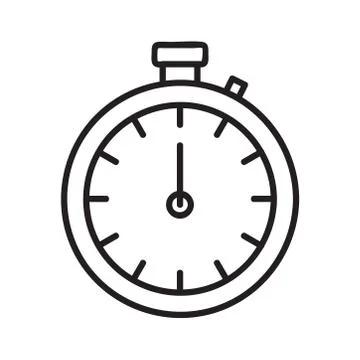 Stopwatch icon vector on white background Stock Illustration