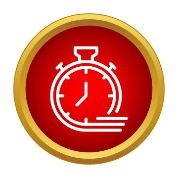 Stopwatch icon visualizing fast timing and speed Stock Illustration