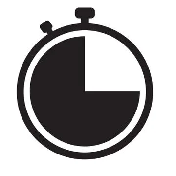Stopwatch icon on white background. flat style. stopwatch icon. Illustrazione stock