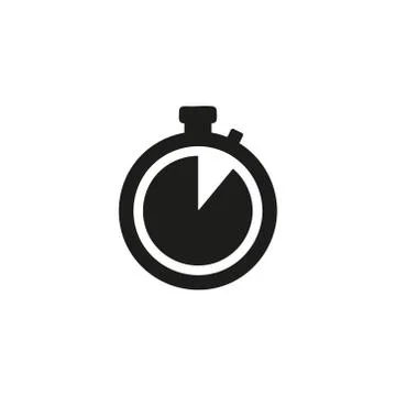 Stopwatch icon on white background Stock Illustration