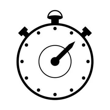 Stopwatch icon on white. Stock Illustration