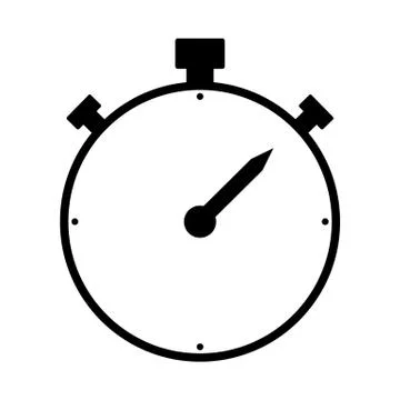 Stopwatch icon on white. Stock Illustration