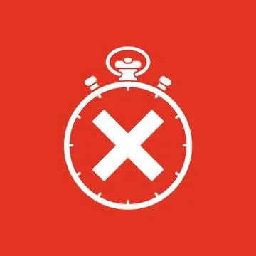 The stopwatch icon.Clock and watch, timer, countdown, stopwatch symbol. UI. Web Stock Illustration