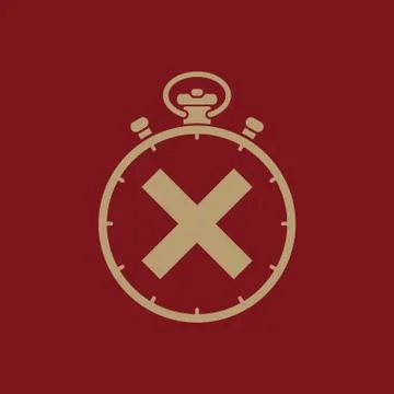 The stopwatch icon.Clock and watch, timer, countdown, stopwatch symbol. UI. Web イラスト素材