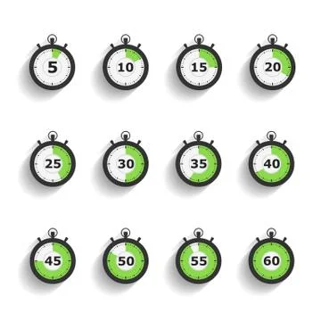 Stopwatch Icons Illustrazione stock