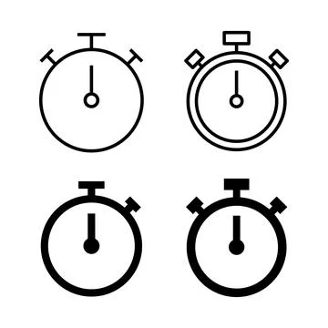 Stopwatch icons vector. Timer sign and symbol. Countdown icon. Period of time Illustrazione stock