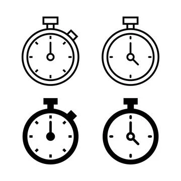 Stopwatch icons vector. Timer sign and symbol. Countdown icon. Period of time Stock Illustration