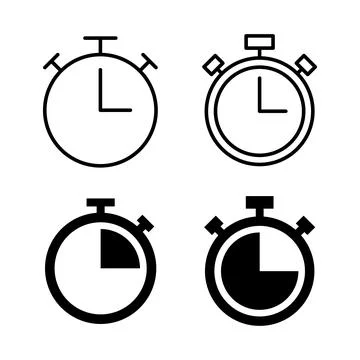 Stopwatch icons vector. Timer sign and symbol. Countdown icon. Period of time イラスト素材