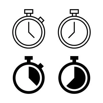 Stopwatch icons vector. Timer sign and symbol. Countdown icon. Period of time Stockillustratie
